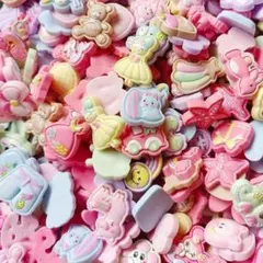 043　100個　プラパーツ　デコパーツ　まとめ売り　2