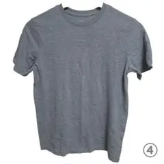 US古着 【S】 グレー 半袖 Tシャツ キッズ 男の子 女の子 無地 ジュニア