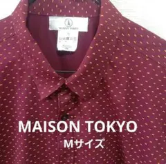 【美品】 MAISON TOKYO メンズ 半袖 シャツ M ワインレッド系のサムネイル