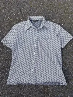 70s〜80s JCPenney 総柄シャツ 幾何学柄 ヴィンテージ 半袖
