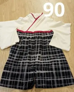 【タッセル無し】スウィートマミー　袴ロンパース　90
