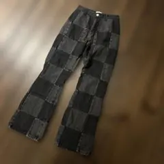 【美品】jouetie チェッカー パターン デニム パッチワークのサムネイル