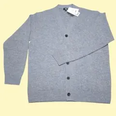 ユニクロUNIQLOメンズ　カーディガン　グレー　 XLウール新品未使用タグ付き