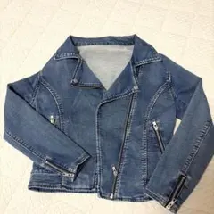 サリア　デニム　ライダースジャケット　M