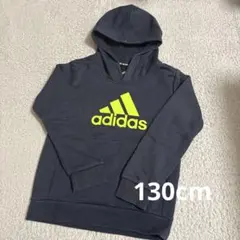 adidas ネイビー フード付きパーカー 130cm