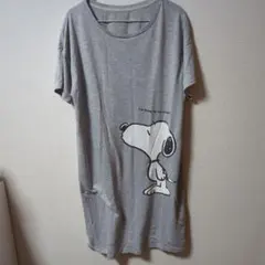 GUコラボ スヌーピー半袖ワンピース