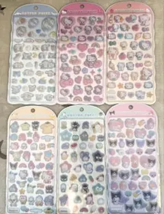 コットンパフィーシール　サンリオ　6種セット