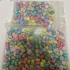 在庫SALE！パール調お花ビーズ　80個×3セット