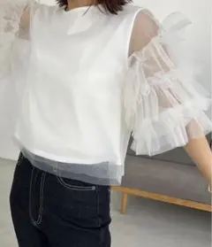 カプリシュレマージュ　チュールフリルT