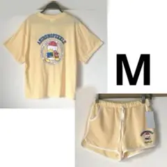 [新品]あひるのペックルルームウェア上下セットM黄◆スケボー柄ドンキ限定パジャマのサムネイル
