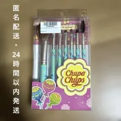[신제품 및 미사용] Chupa Chups 메이크업 브러쉬 세트 블루 메이크업 브러쉬