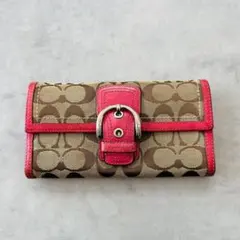 Y2K COACH Soho Signature Long Wallet PK