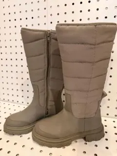 ZARAキッズ グレー キルティングブーツ サイズ32〈20.5.cm〉