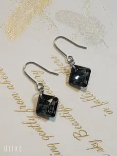 11.5㎜シルバーナイトスワロフスキーのピアス