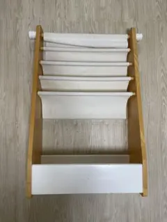 絵本ラック 布製　木製　4段　小物収納　おもちゃ