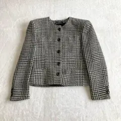 ROPE ロペ 千鳥格子 ツイード チェック ジャケット 黒 白 セレモニーのサムネイル