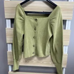 archives 春　黄緑　ニット　Mサイズ