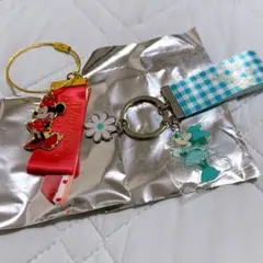 即購入可★ディズニーストア ミニーマウス キーホルダーセット