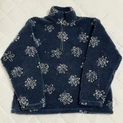 L.L.Bean★USA製★花柄★ハイネック★フリースジャケット