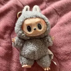 ラブブ ぬいぐるみ キーホルダー グレー 約15cm