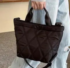 2way キルティング　トートバッグ　ショルダーバッグ　カジュアル　人気　春夏