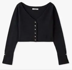 SNIDEL メタルボタンクロップドカーディガン