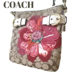 COACH】コーチ トートバッグ A4 ポピー フラワー エナメル 22442