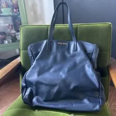 miu miu トートバッグ　ネイビーのサムネイル