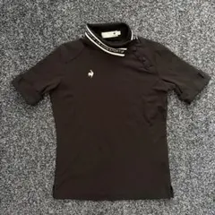 ルコックスポルティフ　半袖　シャツ　ゴルフウェア　ゴルフウェア　ブラック　Ｍ