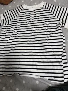 白黒ストライプTシャツ