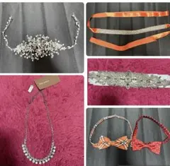 結婚式　披露宴　二次会　前撮り　パーティー　アクセサリー　ベルト　蝶ネクタイ等