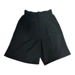 ダークグレー ワイドレッグ ショートパンツ