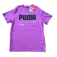 PUMA プーマ 新品タグ付き ビッグロゴTシャツ 紫 LL REGULAR