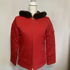 【美品】CLATHAS赤いファー付きフードジャケット