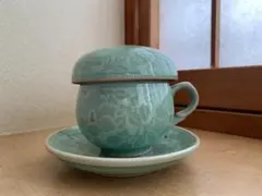 高麗青磁 韓国高級茶器 明星 茶漉し付き茶器 2セット - メルカリ