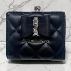 JILL STUART 二つ折り財布 ブラック RIBBONキルトウォレット 黒のサムネイル