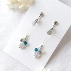 ハンドメイドイヤリング　ピアス　A055