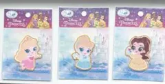 ディズニープリンセス　ワッペン　3点セット