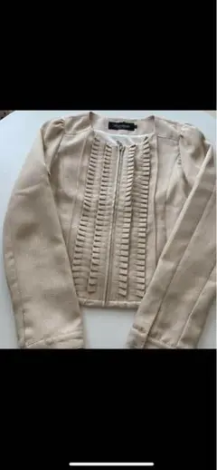 リッチミーニューヨーク ノーカラー フリル ジャケット