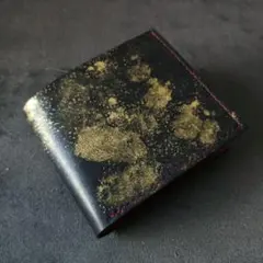 【一点物】手染め革の2つ折り財布　ハンドメイド 本革 二つ折り 手縫い 還暦祝い