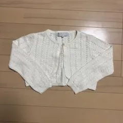 Petite Fleur オフホワイト カーディガン ボレロ　　110cm