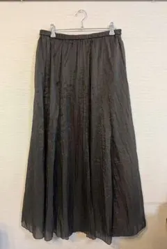 GU シアーフレアロングスカート　XL グレー