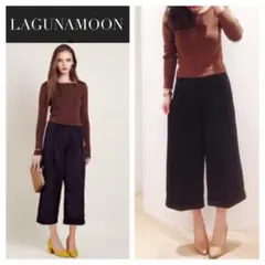 LAGUNAMOON ガウチョパンツドッキングニットコンビネゾン