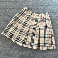 バーバリー　キッズ　プリーツスカート　110 ノバチェック柄
