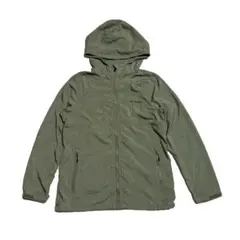 Columbia ナイロンパーカー ジップ 緑がかったグレー L ドローコード