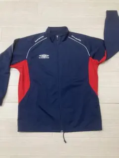 UMBRO ジップアップジャケット ネイビー/レッド　L ジャージ上　アンブロ