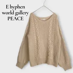 イーハイフンワールドギャラリー ケーブルニット 長袖 セーター F ベージュ