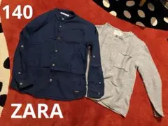 ZARA 長袖シャツ 薄手ニットセット140