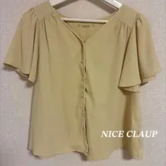one after another NICE CLAUP イエローブラウス