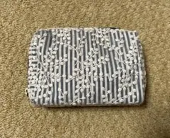 Afternoon Tea LIVINGストライプ柄 刺繍レース ポーチのサムネイル